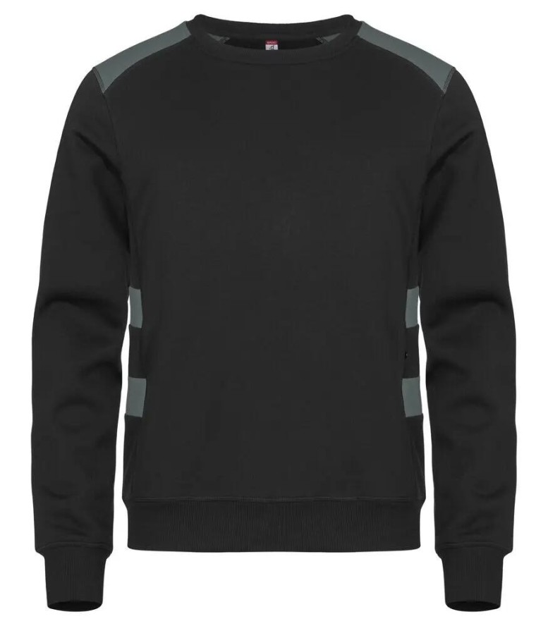 clique Ambition Roundneck unisex bluza kontrastowa z recyklingowanego poliestru