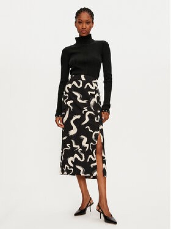 ONLY Spódnica midi Nova 15331905 Czarny Regular Fit