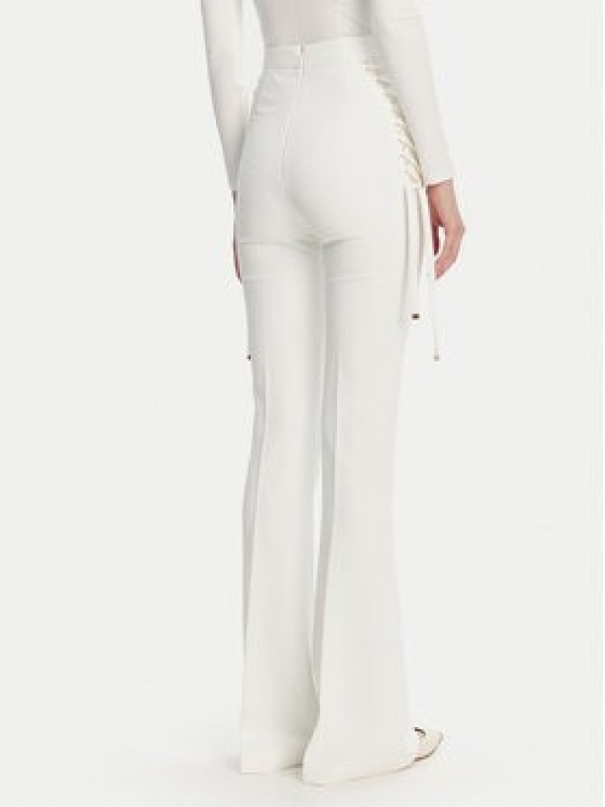 Elisabetta Franchi Spodnie materiałowe PA-083-51E2 Biały Regular Fit