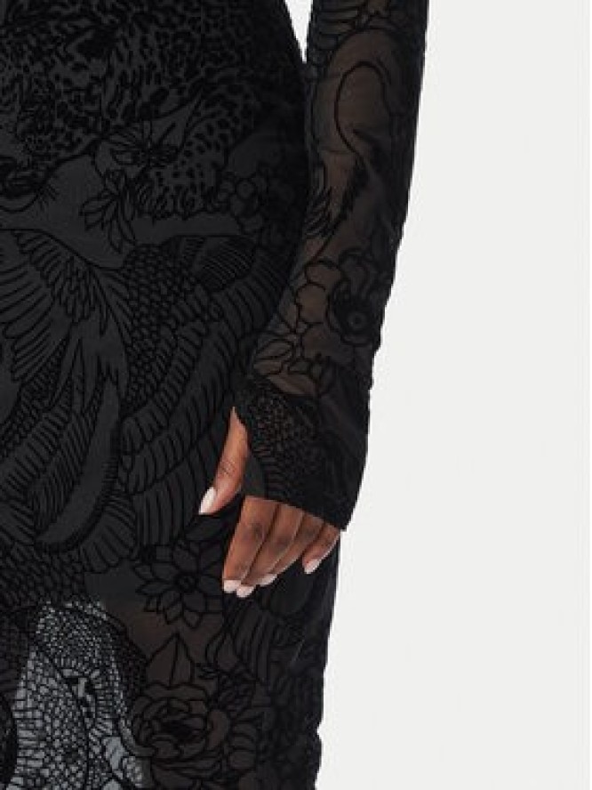 Just Cavalli Sukienka koktajlowa 81PAO909 JS569 Czarny Slim Fit