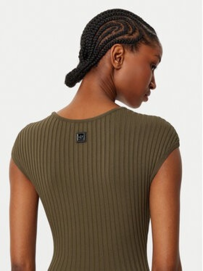 Armani Exchange Sukienka dzianinowa XW000119 AF10352 U6199 Zielony Slim Fit