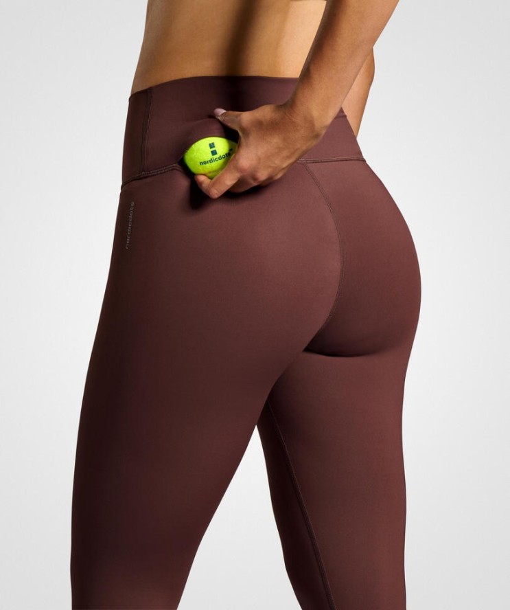 Legginsy do tenisa/padel damskie Smart z kieszenią na piłki