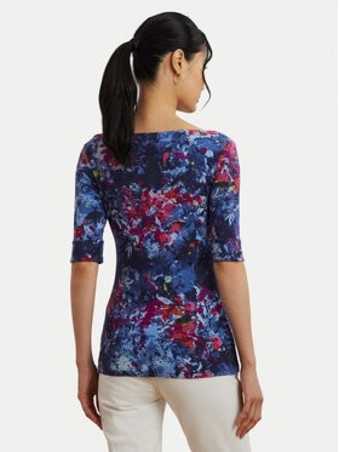 LAUREN RALPH LAUREN Bluzka 200971065001 Granatowy Slim Fit