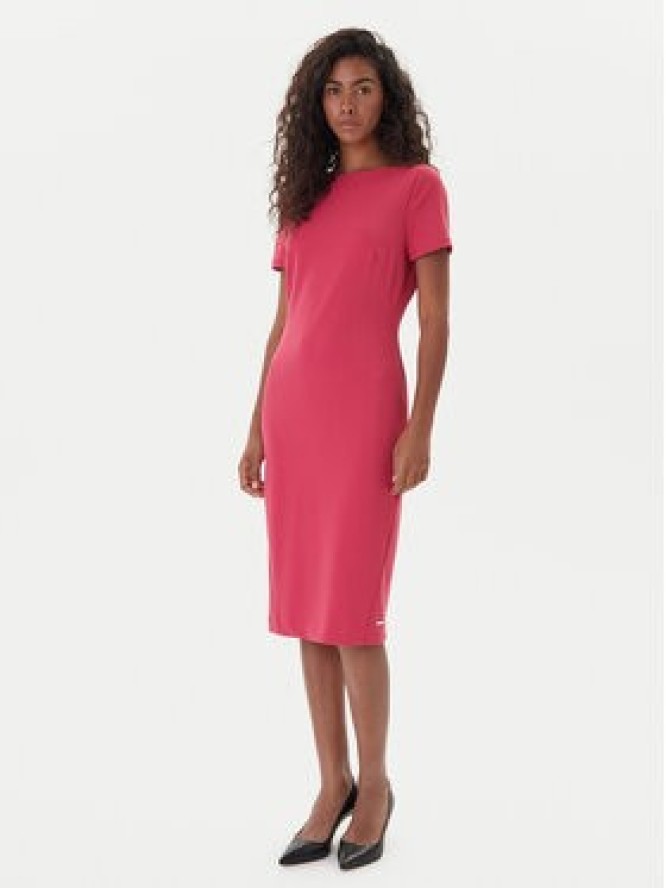 Calvin Klein Sukienka koktajlowa LV044D063G Różowy Slim Fit