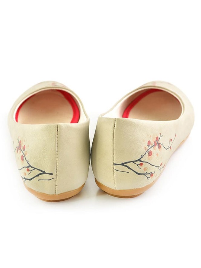 Goby Skórzane baleriny w kolorze beżowym rozmiar: 40