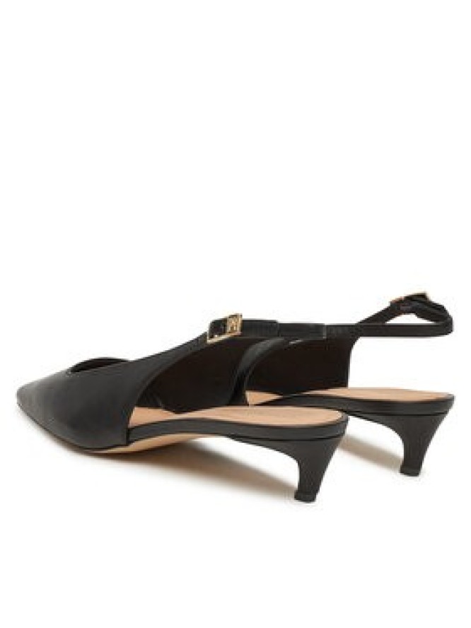 Tommy Hilfiger Czółenka Squared Toe Kitten Slingback FW0FW08711 Czarny