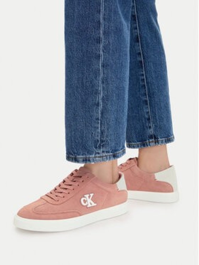 Calvin Klein Sneakersy Low Pro Cups Wt Suede Mg HW0HW03144 Różowy