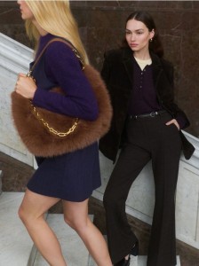 Spodnie z ozdobnym paskiem - brązowy