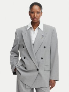 HUGO Marynarka Antegi 50554018 Szary Relaxed Fit