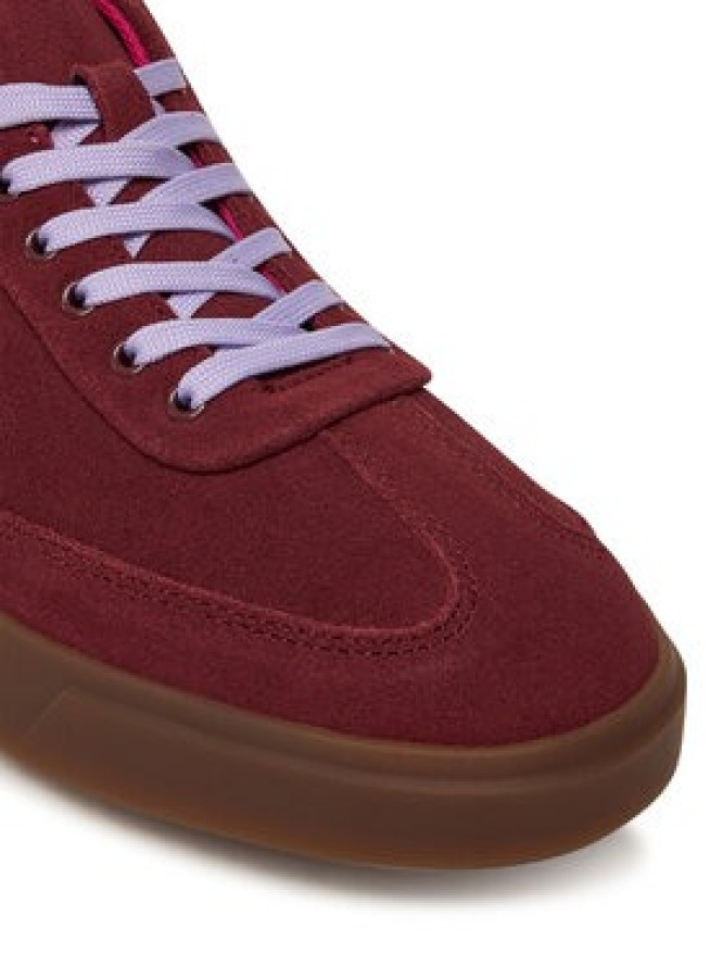 Calvin Klein Sneakersy Low Pro Cups Lace Up Sue Mix Mg HW0HW02683 Bordowy