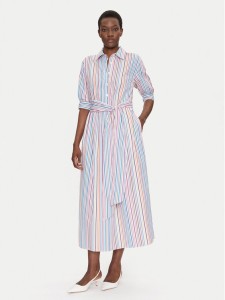 Luisa Spagnoli Sukienka koszulowa Piastrella 542094 Kolorowy Regular Fit