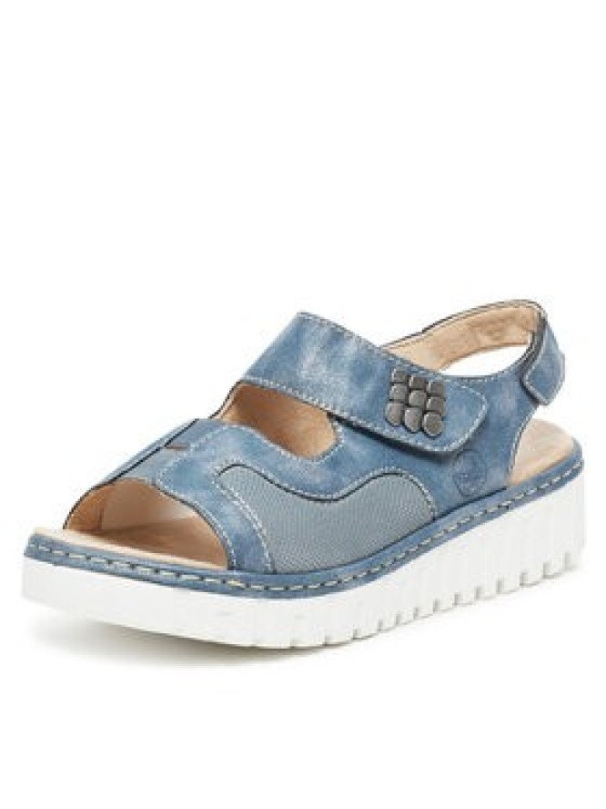 Rieker Sandały V1389-12 Niebieski