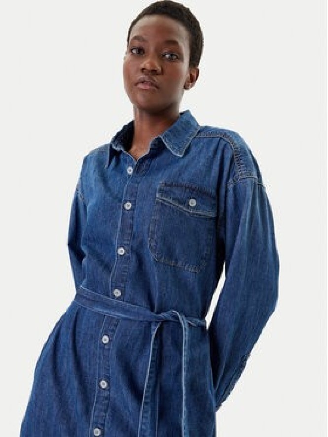 G-Star Raw Sukienka jeansowa D26814-D252 Granatowy Regular Fit