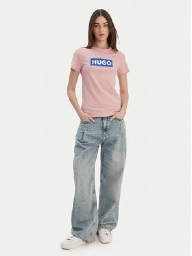 HUGO T-Shirt Classic 50510772 Różowy Slim Fit
