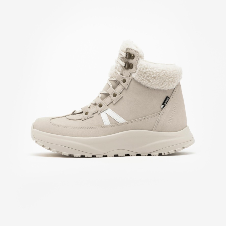Buty turystyczne damskie Quechua NH500 mid skóra wodoodporne