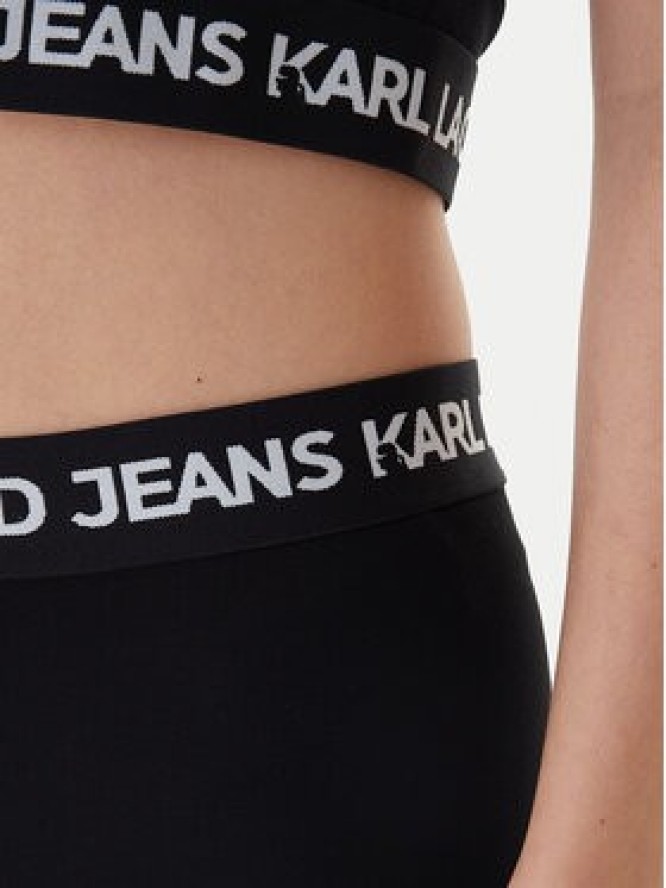 Karl Lagerfeld Jeans Legginsy B1W10091 Czarny Regular Fit