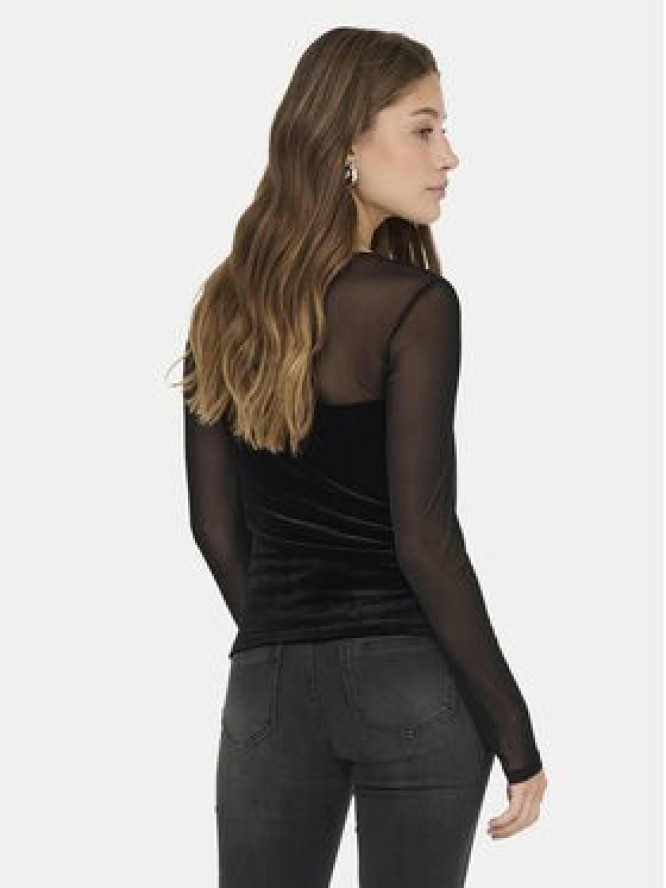 ONLY Bluzka Smooth 15360668 Czarny Slim Fit