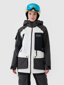 4F Kurtka snowboardowa membrana 10000 damska - biała XXL