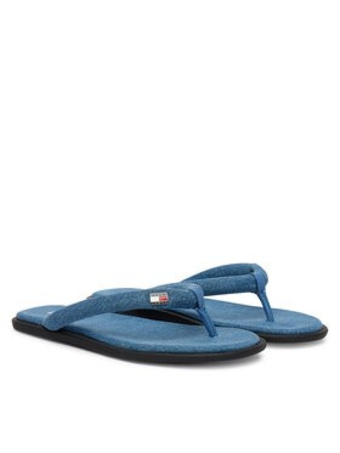 Tommy Jeans Japonki Tjw Padded Denim Casual Sandal EN0EN03021 Niebieski