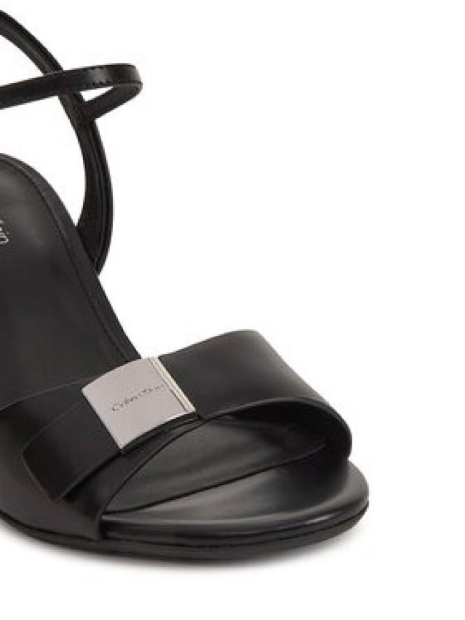 Calvin Klein Sandały Heel Sandal 85 W/Ck Hw - Lth HW0HW02485 Czarny