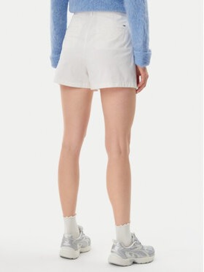 Tommy Jeans Szorty materiałowe Claire DW0DW21643 Écru Regular Fit