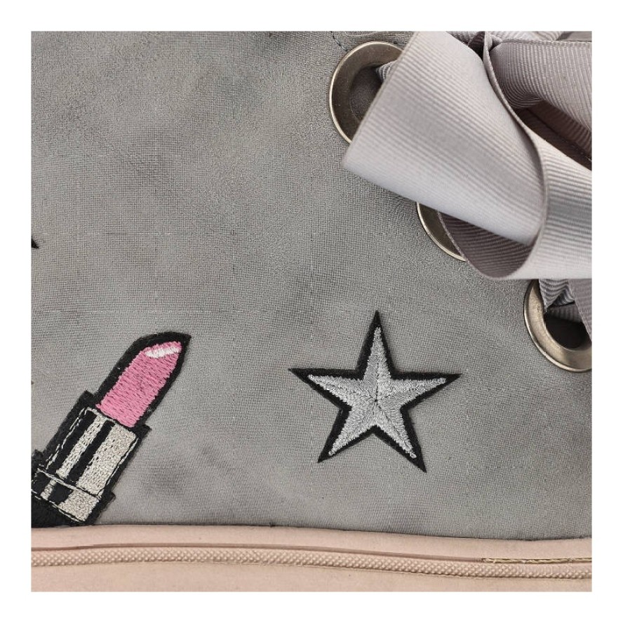 Szare Sneakersy Marshall Skórzane Buty Damskie