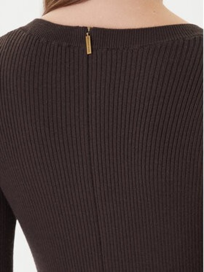MICHAEL Michael Kors Sukienka dzianinowa MF5835G4VR Brązowy Slim Fit