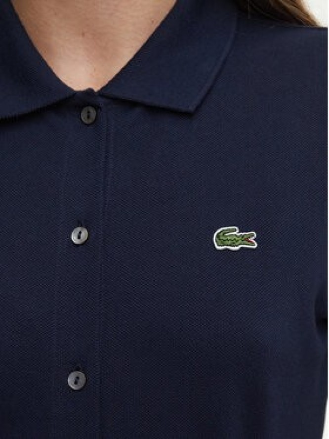 Lacoste Sukienka koszulowa EF5299 Granatowy Regular Fit