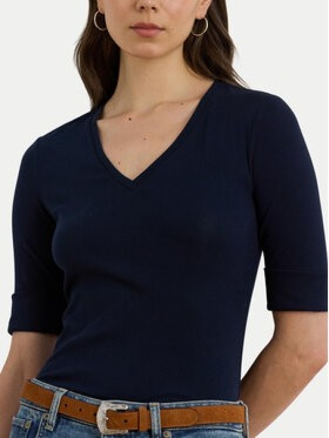 LAUREN RALPH LAUREN Bluzka 200815843010 Granatowy Slim Fit