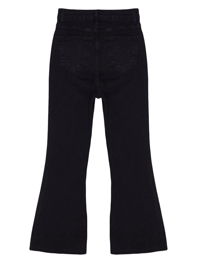 trendyol Dżinsy - Flare fit - w kolorze czarnym rozmiar: 38