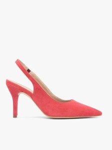 Czerwone czółenka bez pięty slingback