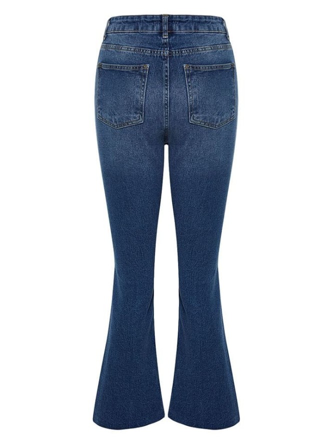 trendyol Dżinsy - Flare fit - w kolorze niebieskim rozmiar: 34