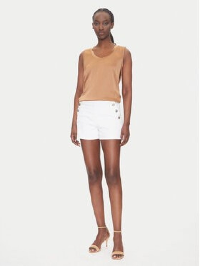 Morgan Szorty jeansowe 241-SHIVAL1 Biały Slim Fit