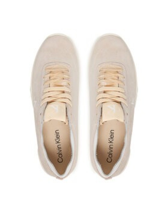 Calvin Klein Sneakersy Low Profile Run MG Sue HW0HW03150 Beżowy