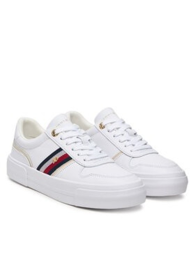 Tommy Hilfiger Sneakersy Th Platform Vulc Leather FW0FW09603 Biały