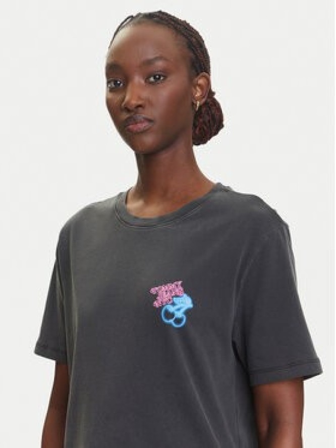Tommy Jeans T-Shirt Neon DW0DW21358 Szary Relaxed Fit