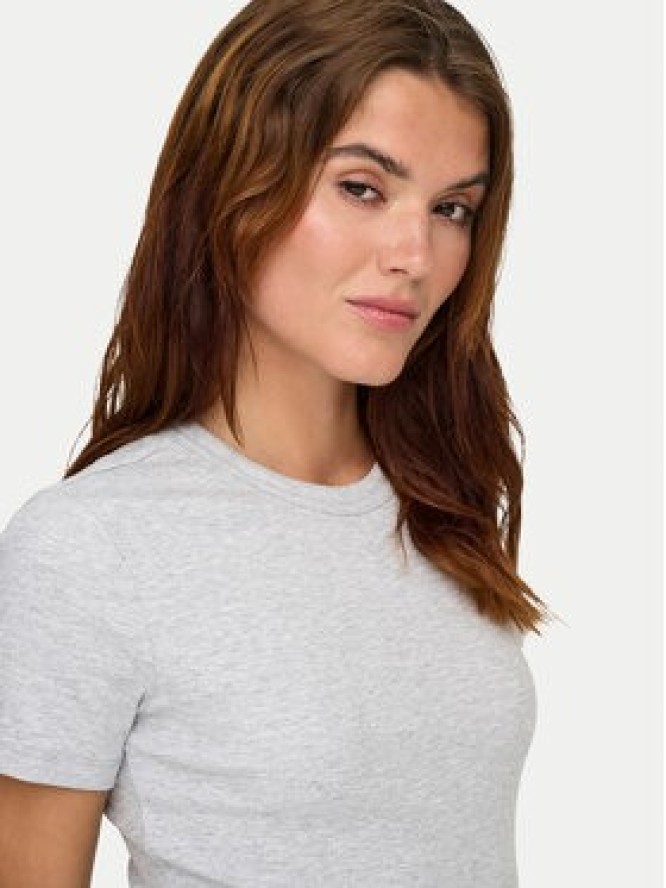 ONLY T-Shirt Val 15339774 Szary Slim Fit