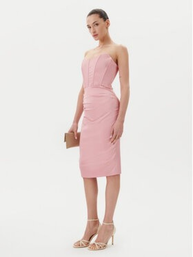 Rinascimento Sukienka koktajlowa CFC0123676003 Różowy Regular Fit