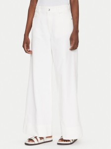 BOSS Jeansy Talashea 50537020 Écru Wide Leg