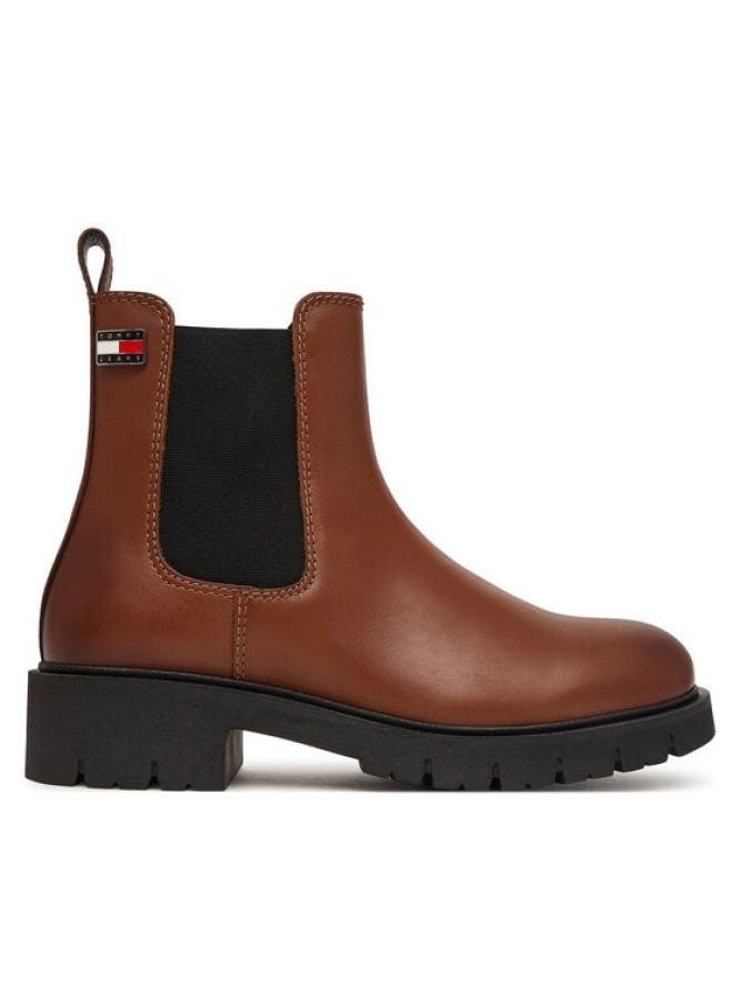 Tommy Jeans Sztyblety Tjw Cleated Chelsea Boots EN0EN03105 Brązowy
