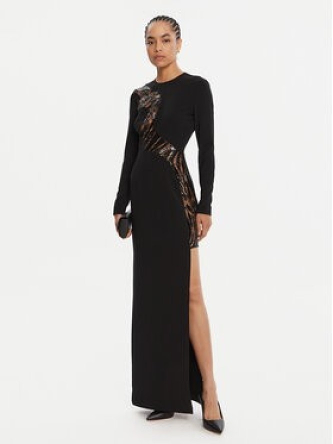 Just Cavalli Sukienka wieczorowa 79PAO919 N0587 Czarny Regular Fit