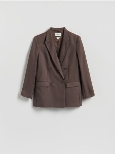 Marynarka z wełną - brązowy