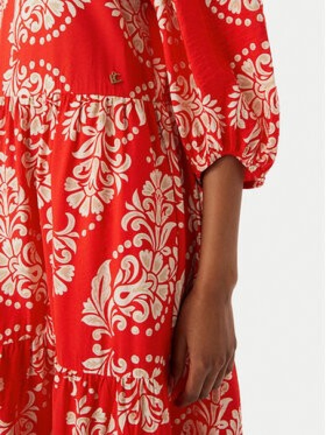LOLA CASADEMUNT Sukienka letnia LS2616138 Czerwony jasny Regular Fit