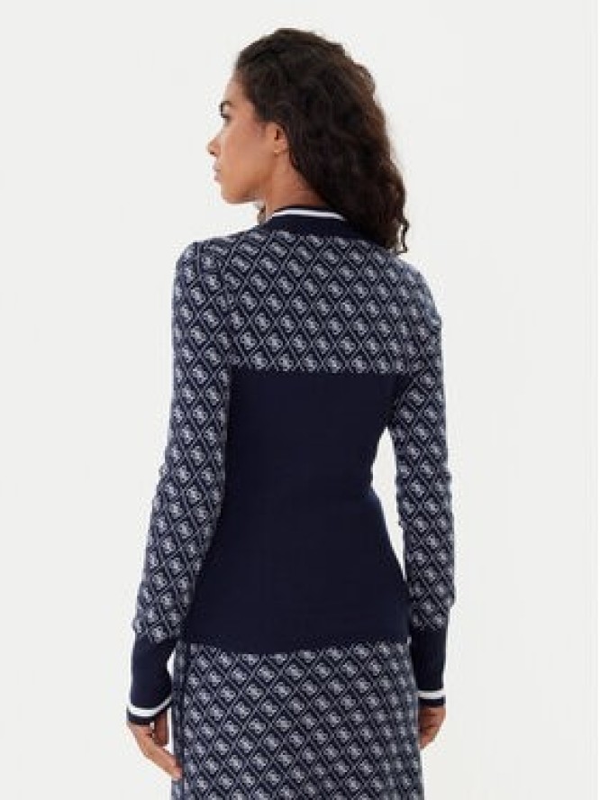Guess Sweter W5BR24 Z3JD2 Granatowy Slim Fit
