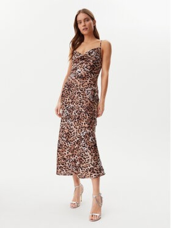 Guess Sukienka codzienna W5GK85 WH9C2 Brązowy Regular Fit