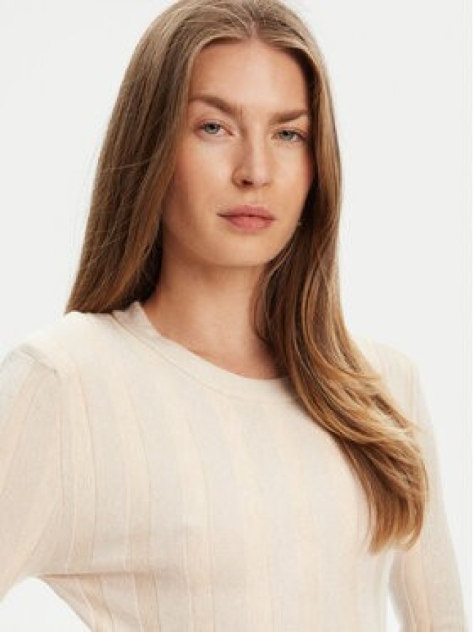 Guess Sweter W5YR13 Z3OT0 Beżowy Regular Fit