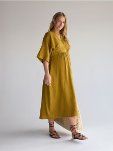 Sukienka typu kimono - oliwkowy