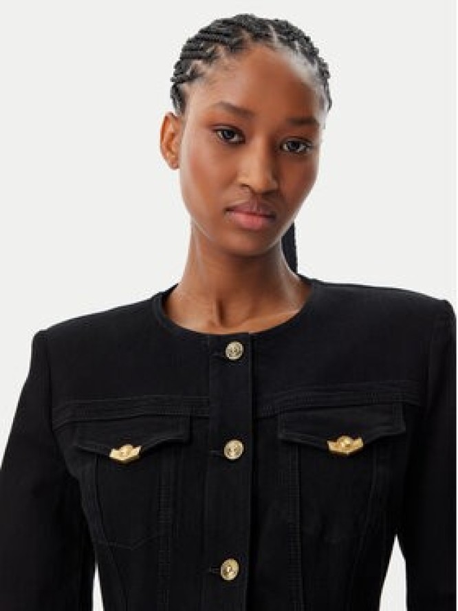 Versace Jeans Couture Kurtka jeansowa 78HAS457 Czarny Slim Fit