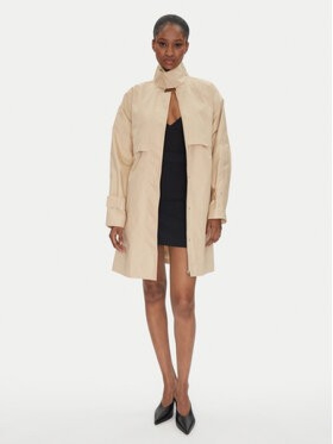 TWINSET Trencz 251TP2661 Beżowy Loose Fit