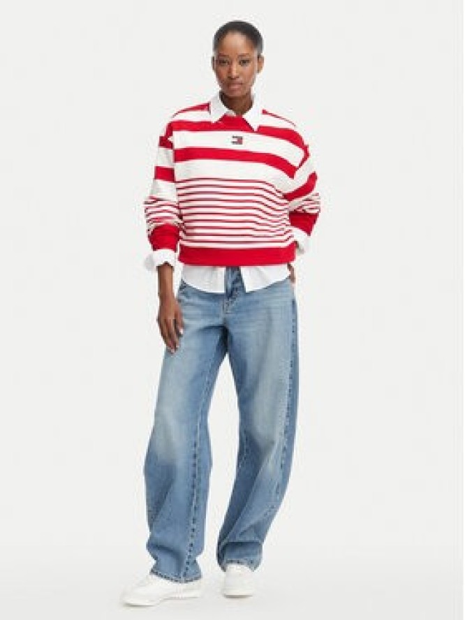 Tommy Jeans Bluza DW0DW22824 Czerwony Regular Fit